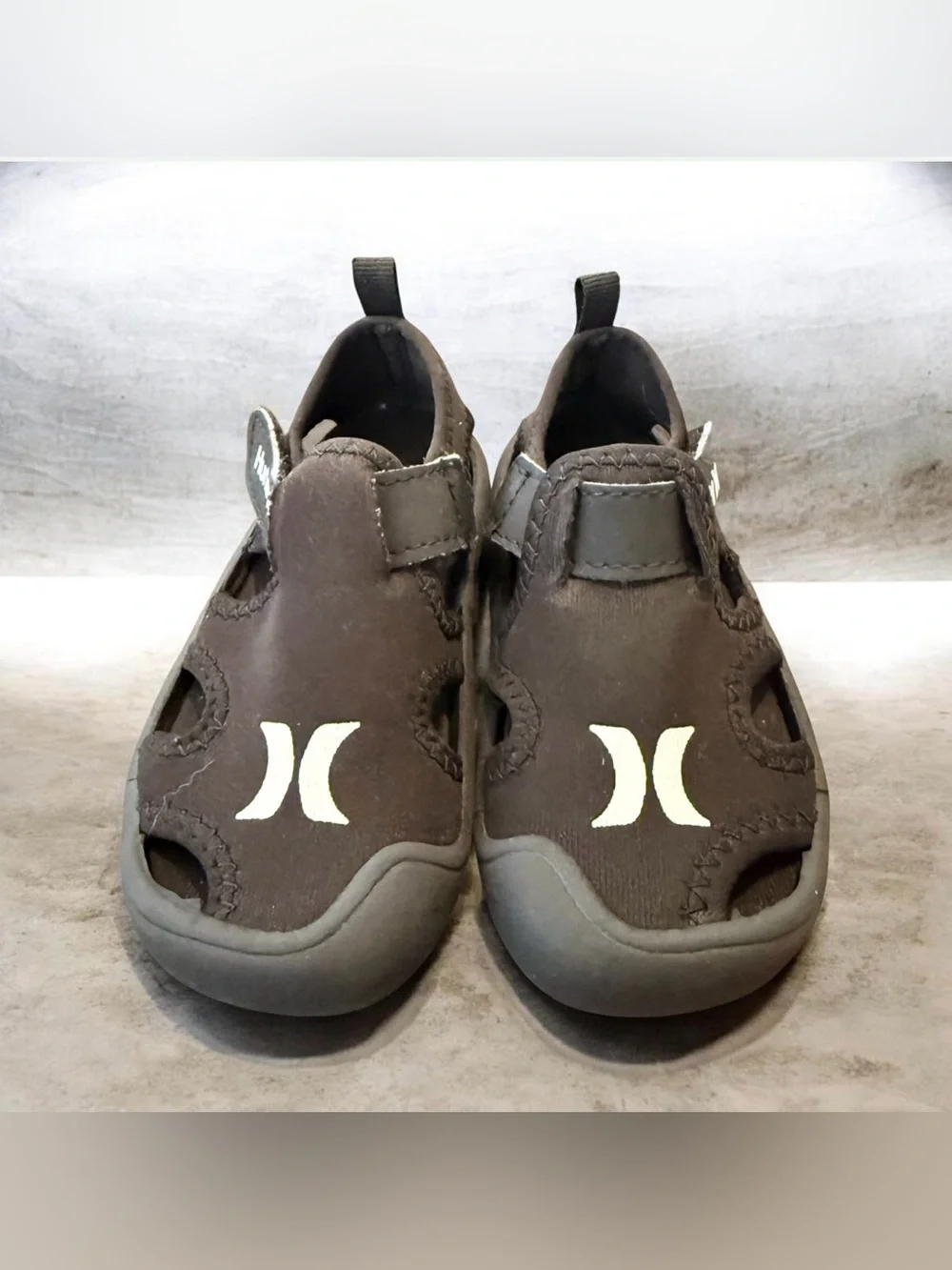 Hurley Kona Black Water Shoes - Toddler Size 7 Hook & Loop Closure